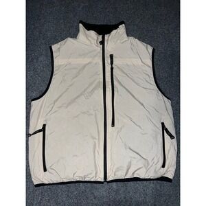 North End All Climate Wear Mens Large Tan Nylon Full Zip Vest EZEM System